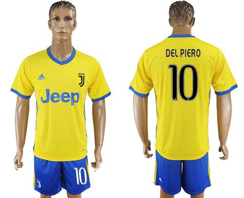 Juventus #10 Del Piero Away Soccer Club Jersey